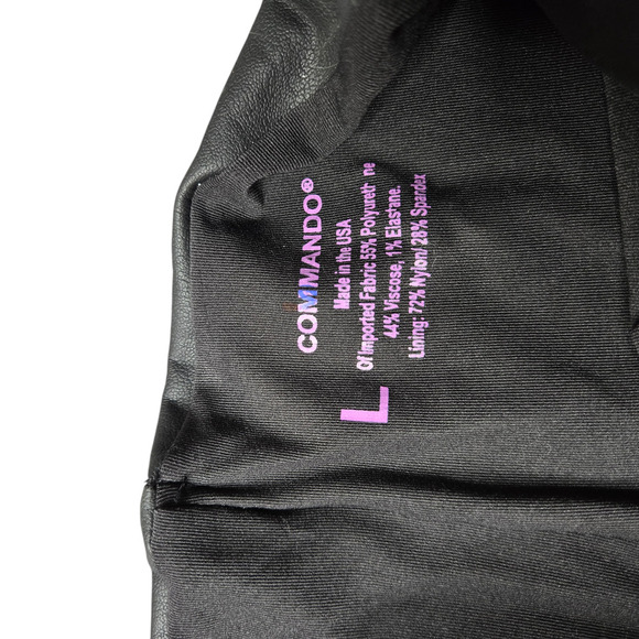 Commando Black Faux Leather Legging Size: L - Picture 3 of 3